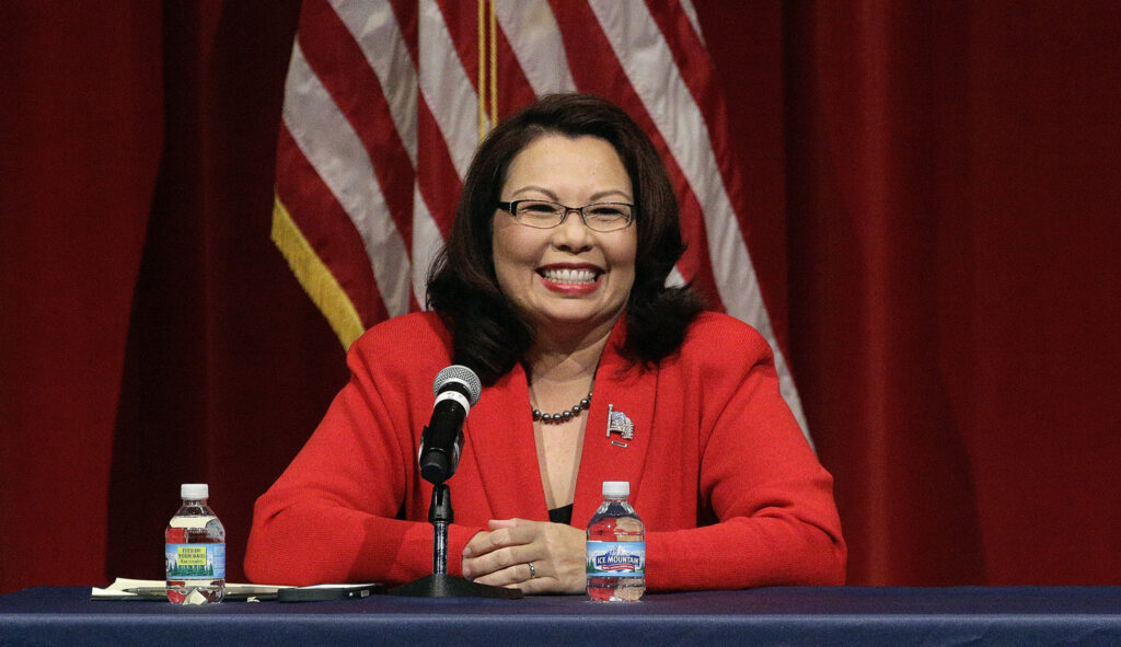 Sen. Tammy Duckworth is aiming to block two of President Trump's EPA nominees. (AP Photo/Seth Perlman)