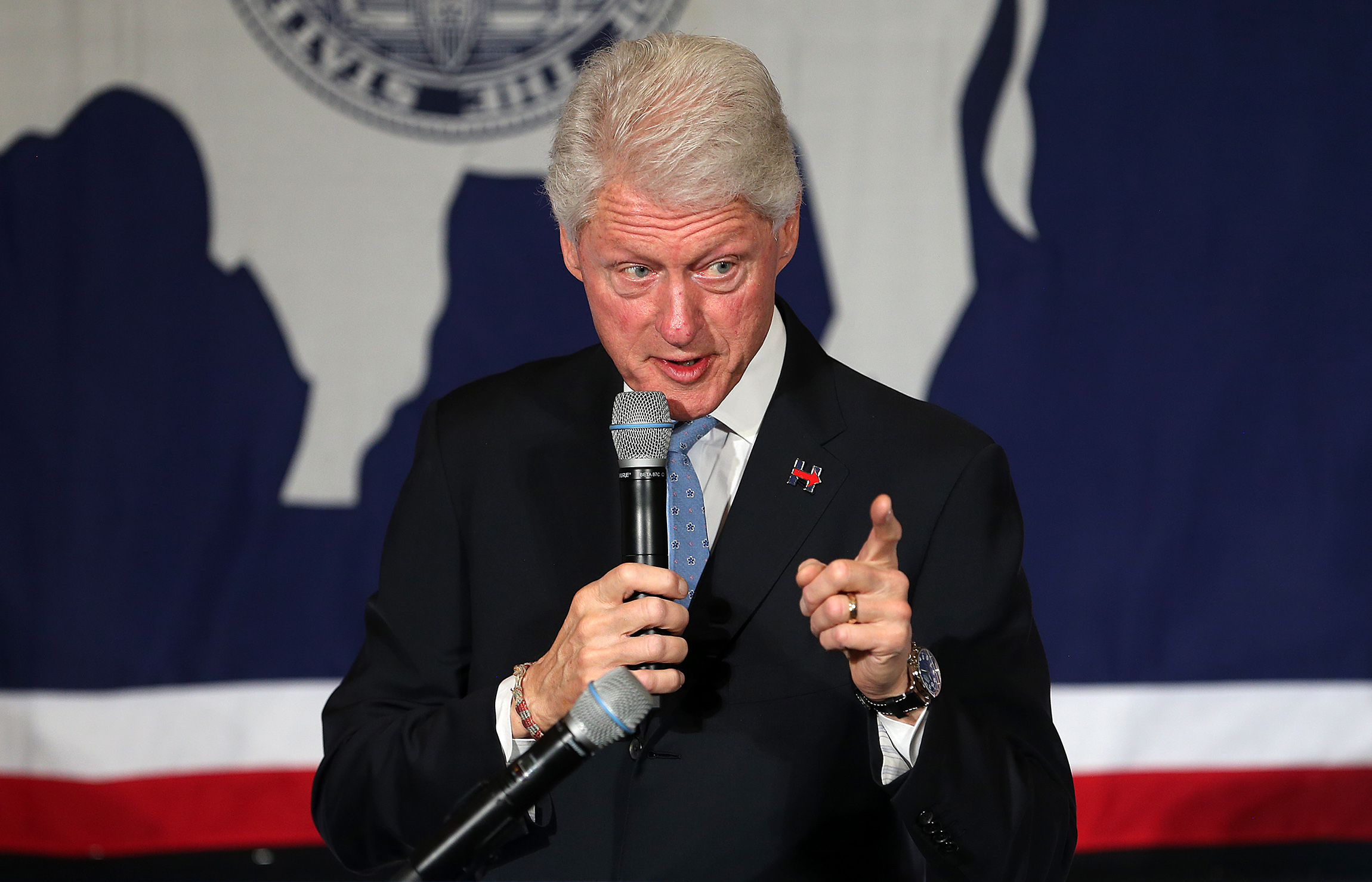 Never Before Seen Photos Show Bill Clinton Receiving Neck Massage