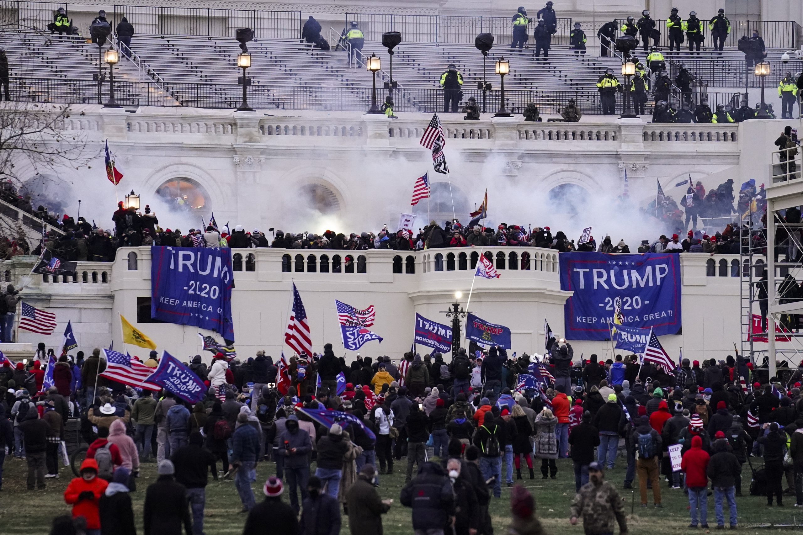 Violent protesters storm the Capitol on January 6 in Washington. It was a stunning day as a number of lawmakers tried to overturn America's presidential election, undercut the nation's democracy and keep Democrat Joe Biden from replacing Trump in the White House.
