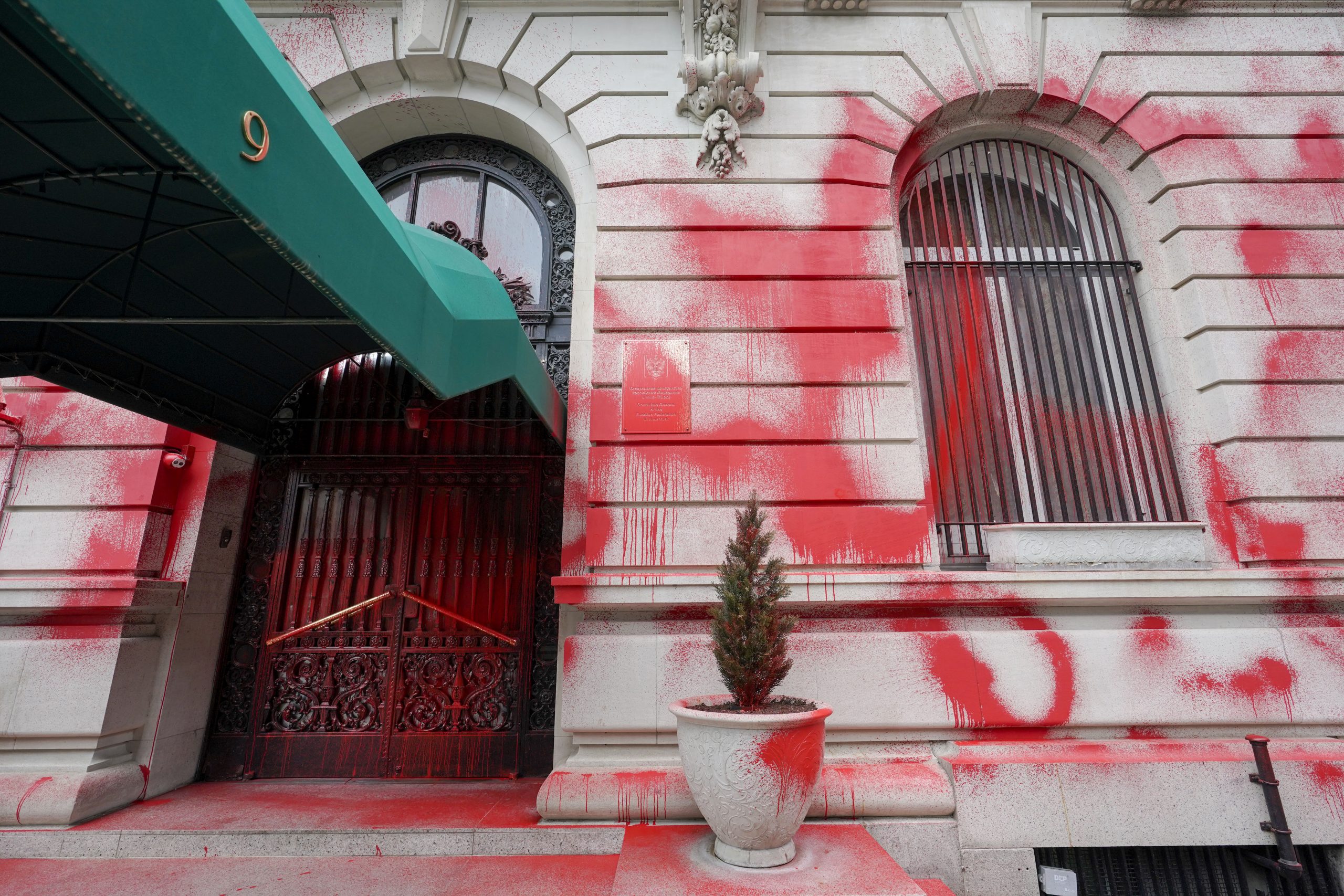 Russian Consulate Vandalized In New York City Washington Examiner   Ap22273753680366 Scaled 