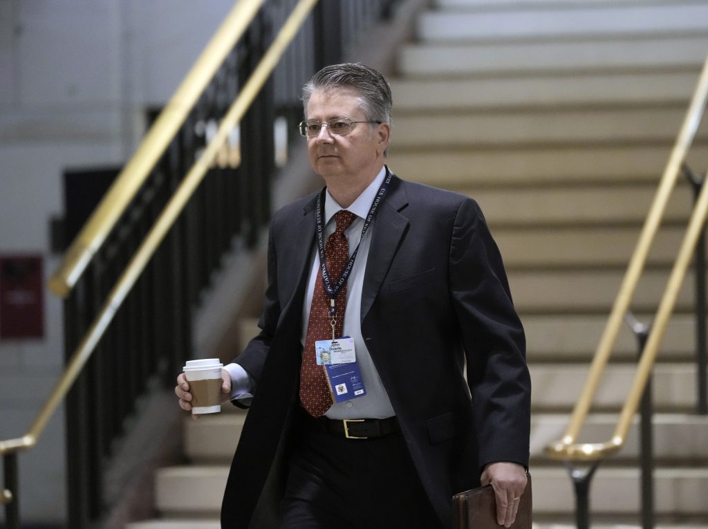 John Duarte, a Republican candidate in California's 13th Congressional District, arrives at the Capitol in Washington, Monday, Nov. 14, 2022.