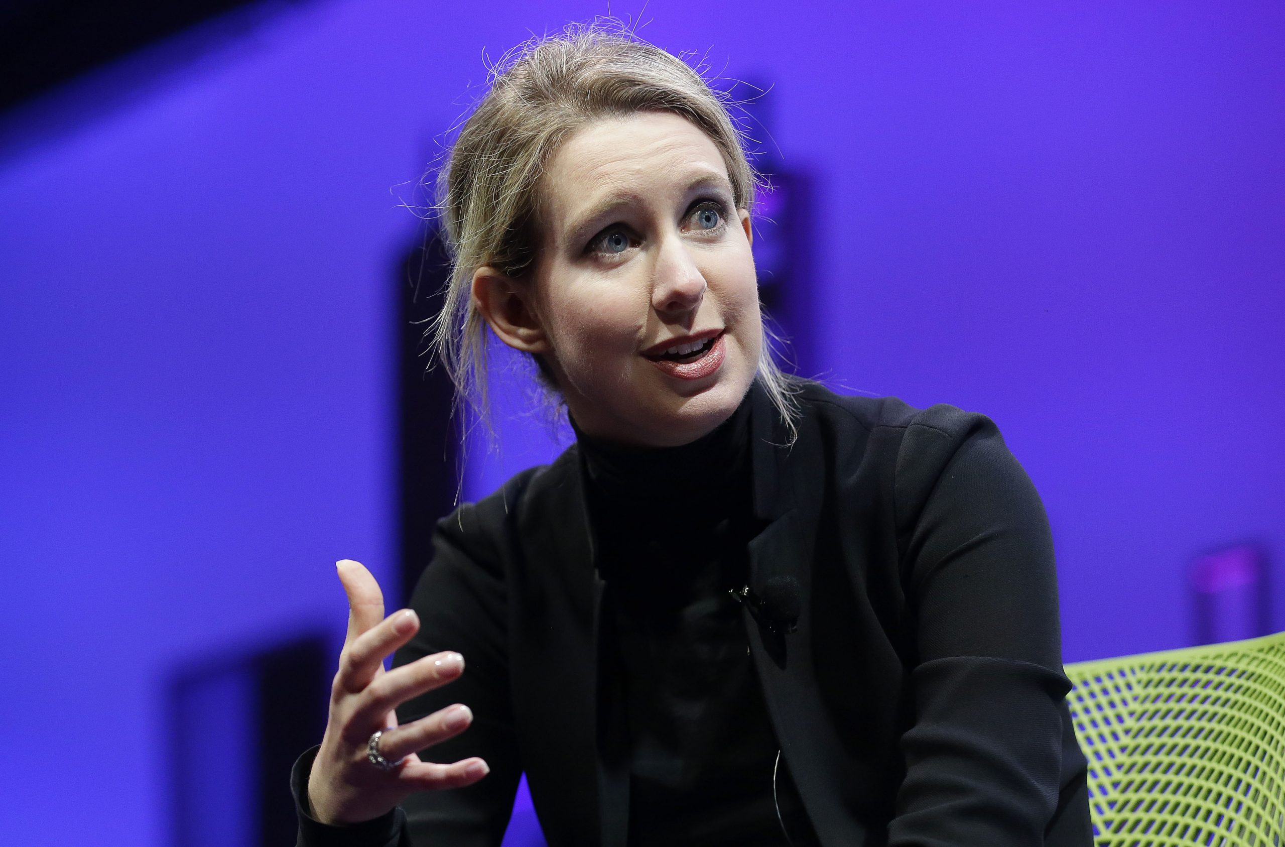 Elizabeth Holmes, founder and former CEO of Theranos, speaks at an event in San Francisco.