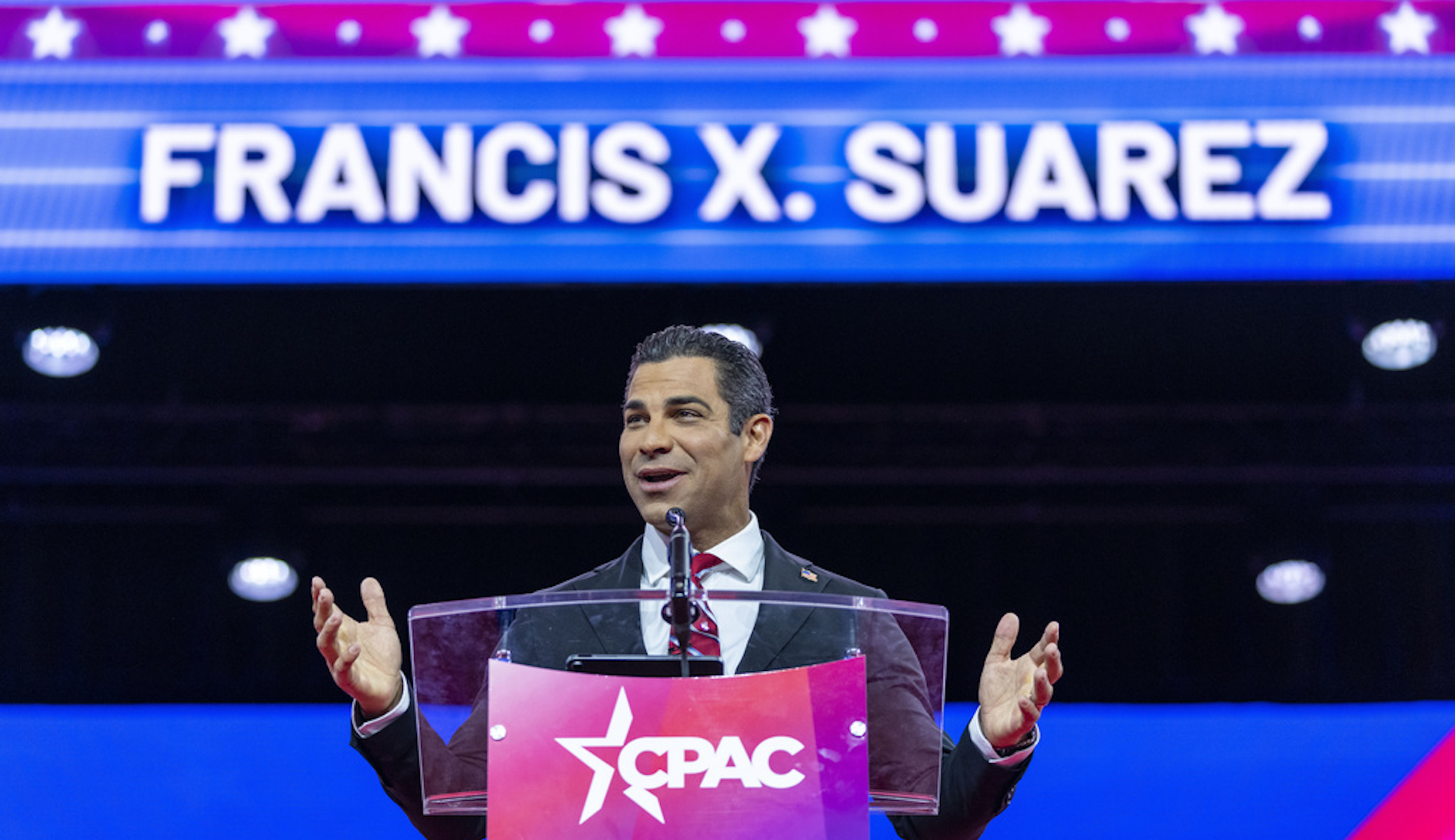 NextImg:Suarez endorses Trump to help ‘win larger share of Hispanic young voters’ - Washington Examiner