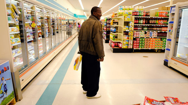 Leon Simmons of Charleston, S.C., who on Monday had $5 left in food stamps for the month. (Stephen Morton for The New York Times)