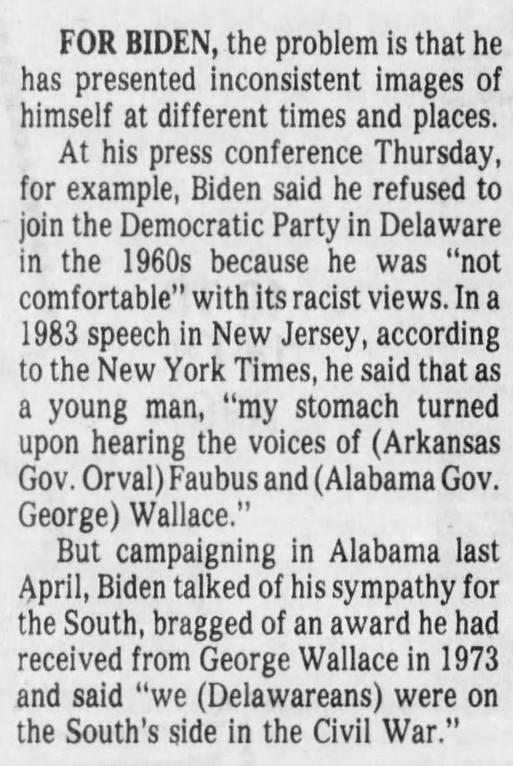 Biden Closeup Quote 2 - Detroit Free Press, Sept. 21, 1987 - 020719