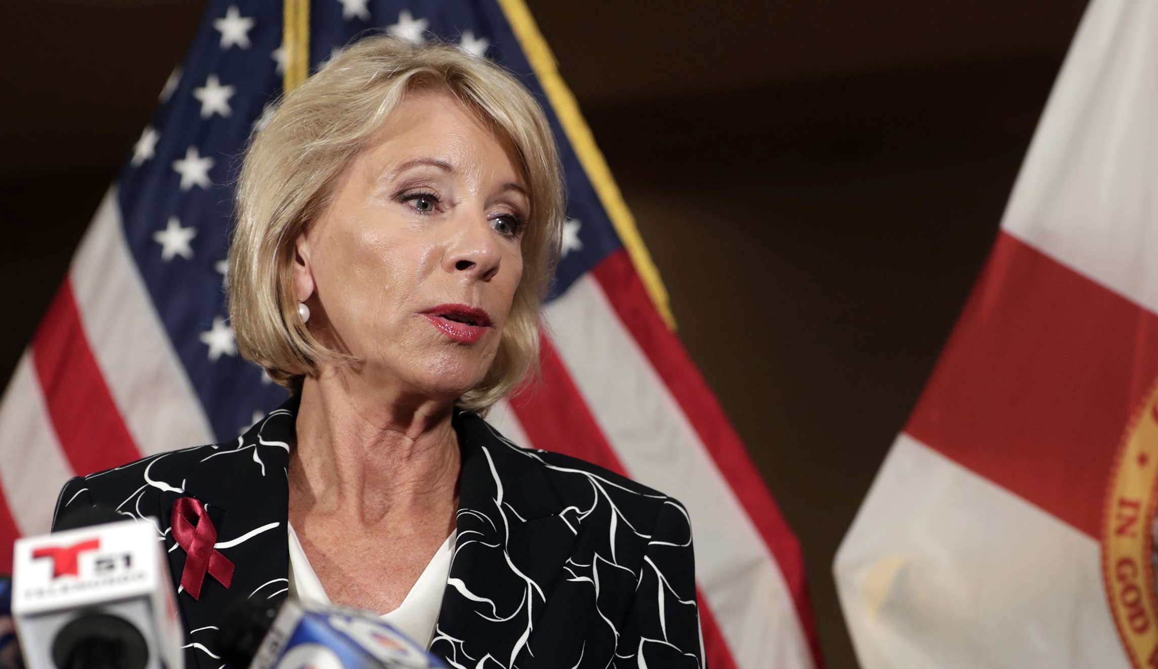 Betsy DeVos: Describing Trump’s Plan As ‘arming Teachers’ An ...