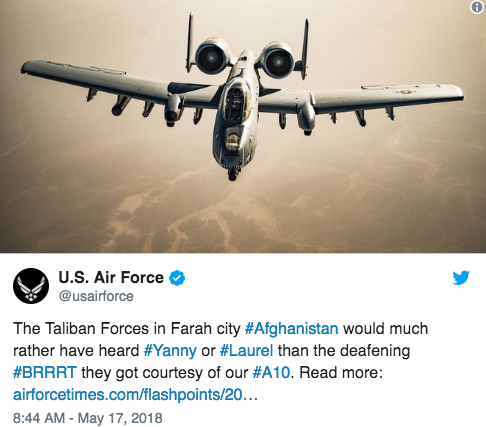 The Air Force tried to go with the Laurel and Yanny meme. It bombed ...