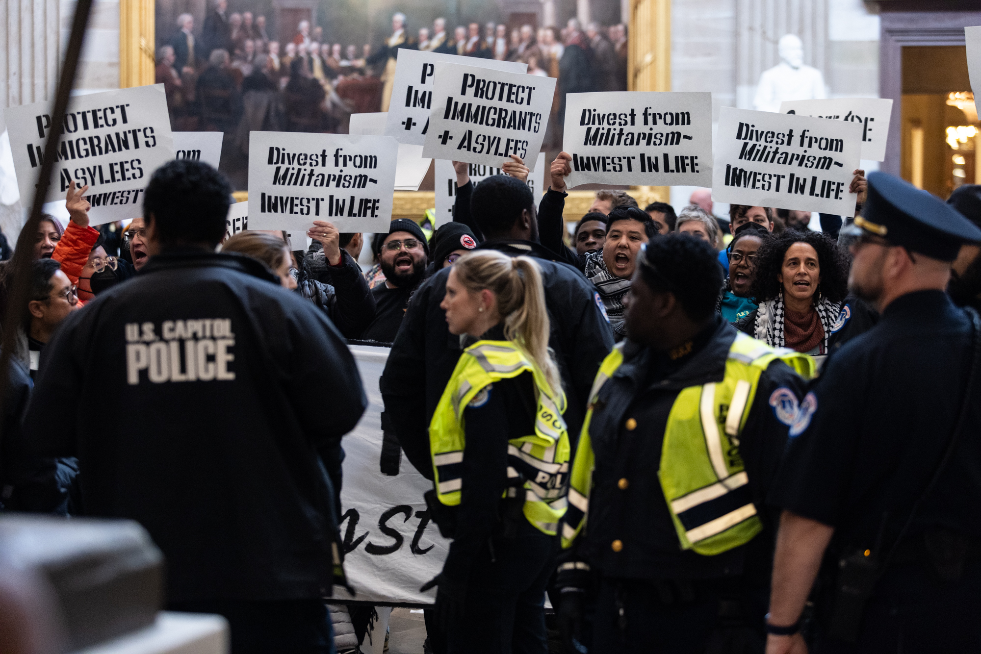 Capitol Police Arrest Protesters Who Illegally Overtook Rotunda To ...