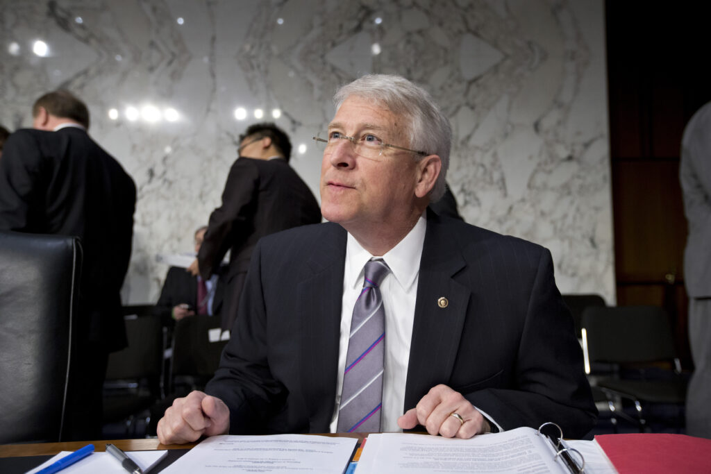 Sen. Roger Wicker, R-Miss., was one of two senators to vote against the immigration package Wednesday after voting to advance the bill Monday.  (AP/J. Scott Applewhite)