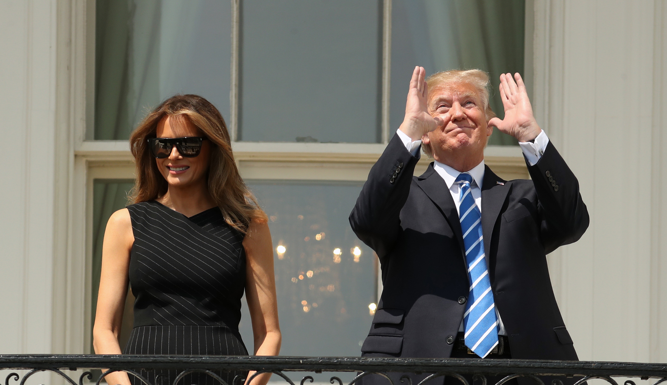 Twitter Erupts As Trump Looks At Solar Eclipse Without Glasses Washington Examiner