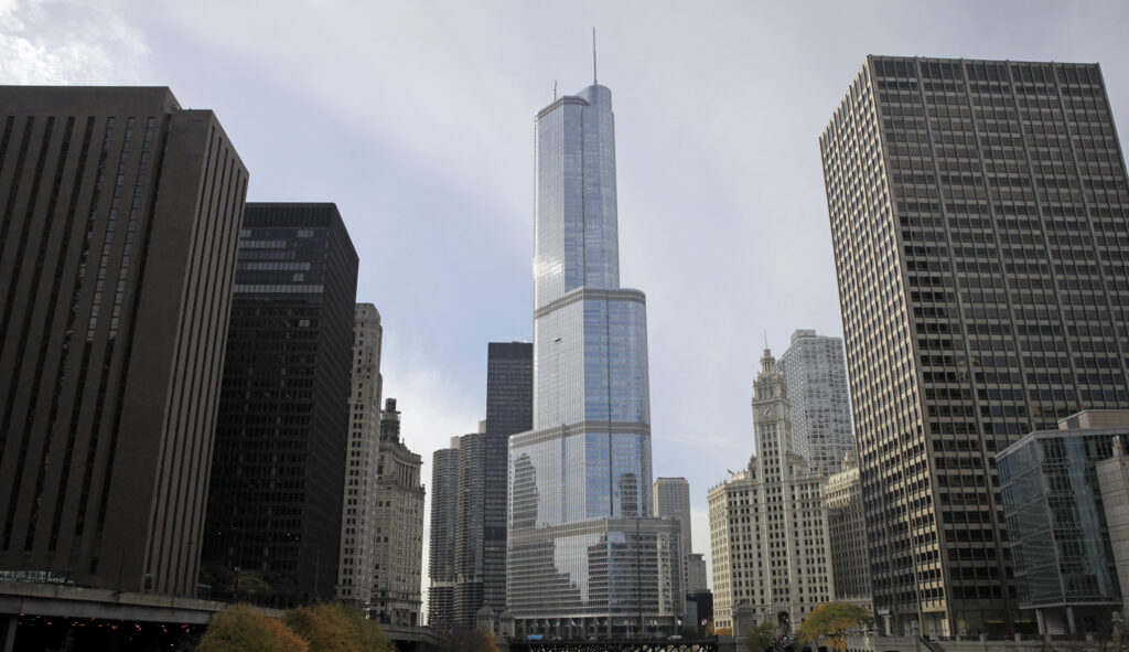 Trump International Hotel and Tower is seen in Chicago.