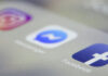FILE- In this March 13, 2019, file photo, Instagram, Messenger and Facebook apps are are displayed on an iPhone in New York. (AP Photo/Jenny Kane, File)