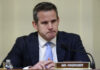 FILE - Rep. Adam Kinzinger, R-Ill., pauses as he speaks during the House select committee hearing on the Jan. 6 attack on Capitol Hill in Washington, on July 27, 2021.