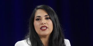 Rep. Mayra Flores, R-Texas, speaks at the Conservative Political Action Conference (CPAC) in Dallas, Aug. 5, 2022. 