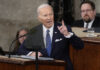President Joe Biden delivers the State of the Union address to a joint session of Congress at the U.S. Capitol, Tuesday, Feb. 7, 2023, in Washington. 