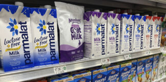 Boxed milk products are shown in a grocery store, Tuesday, April 11, 2023, in Surfside, Fla. On Wednesday, the Labor Department reports on U.S. consumer prices for March.