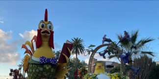 The float designed by Fiesta Parade Floats for The UPS Store won the Sweepstakes Trophy, the Rose Parade's top prize for the most beautiful entry.
