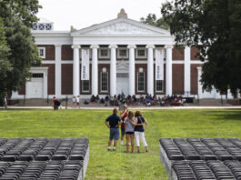 This past weekend, thousands descended on Charlottesville, Va. This time, however, it was students and parents gearing up for the University of Virginia's 198th first day of school. (AP Photo/Jacquelyn Martin)
