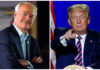 Asa Hutchinson and Donald Trump.