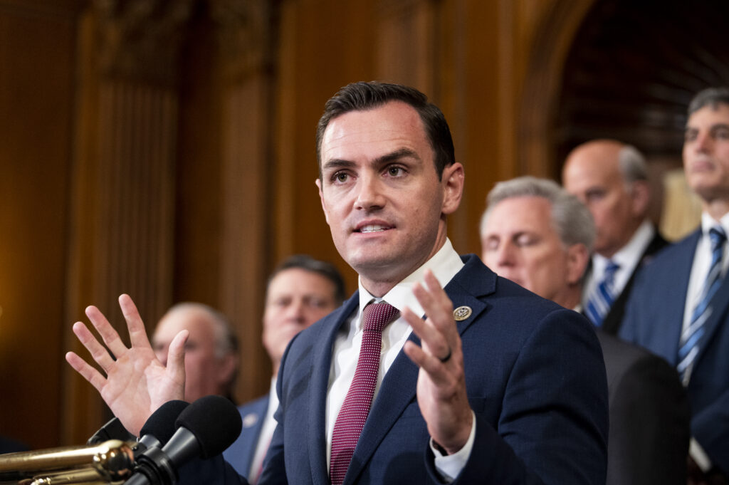 Rep. Mike Gallagher, R-Wisc., speaks during A House Republicans press conference on the U.S. military withdrawal from Afghanistan.