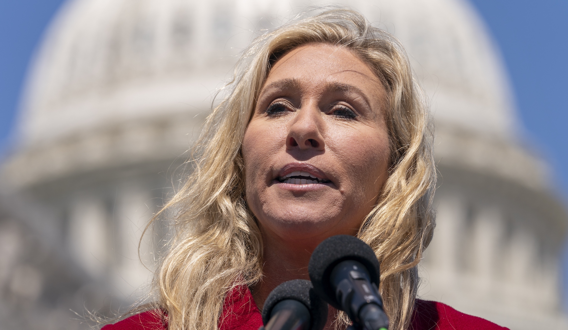NextImg:MTG threatens to 'vacate' Johnson from speakership as spending battle reaches new stage