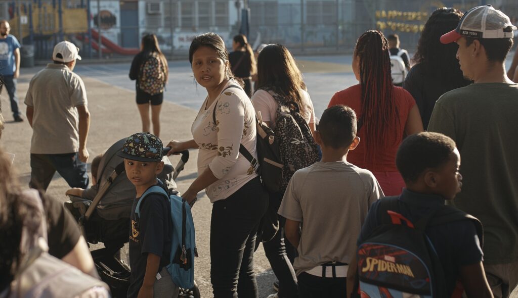 The large-scale release of children at the border has placed an ‘unprecedented’ burden on US schools