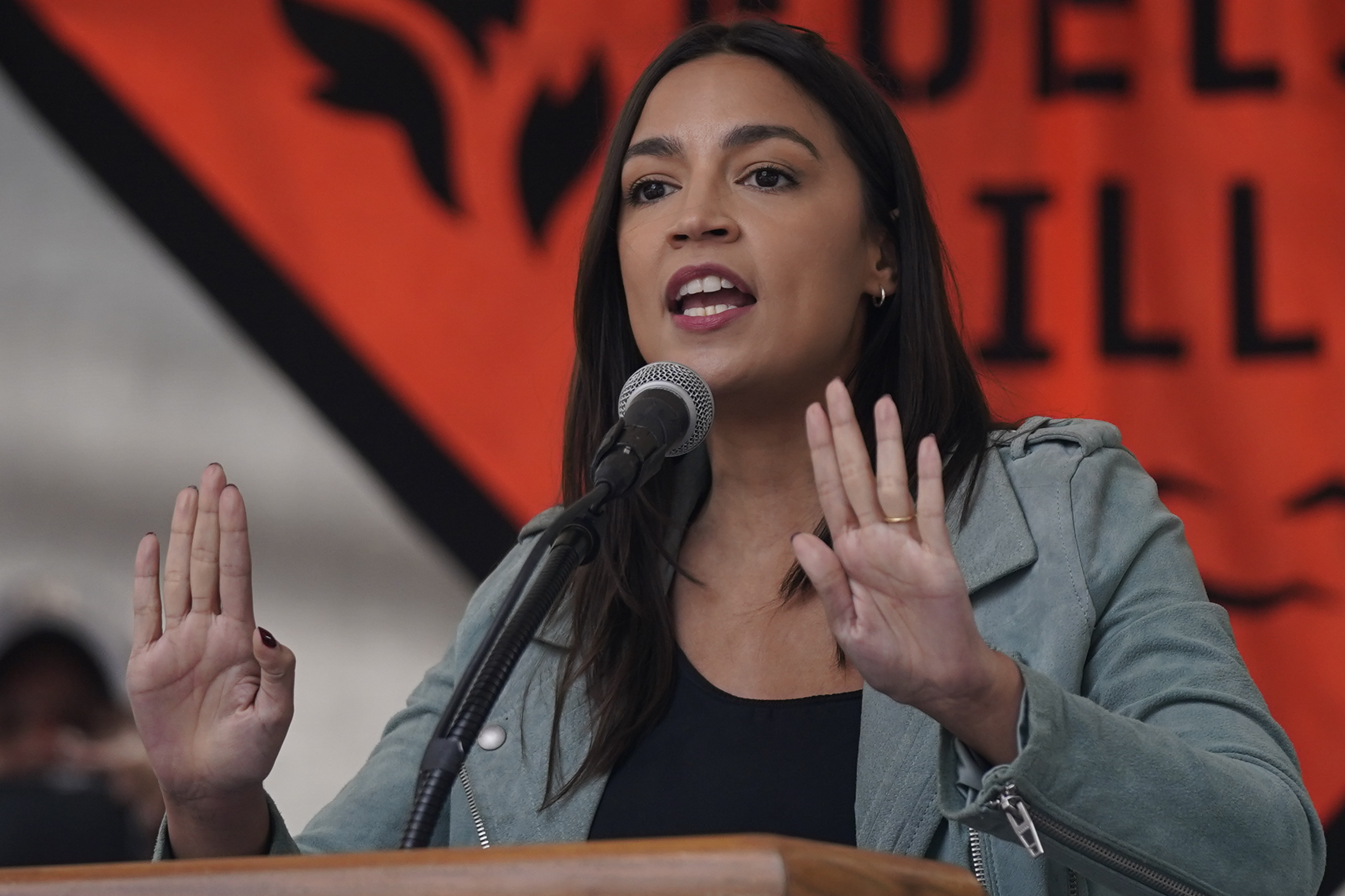 NextImg:AOC dodges question about whether 'Genocide Joe' protests go too far