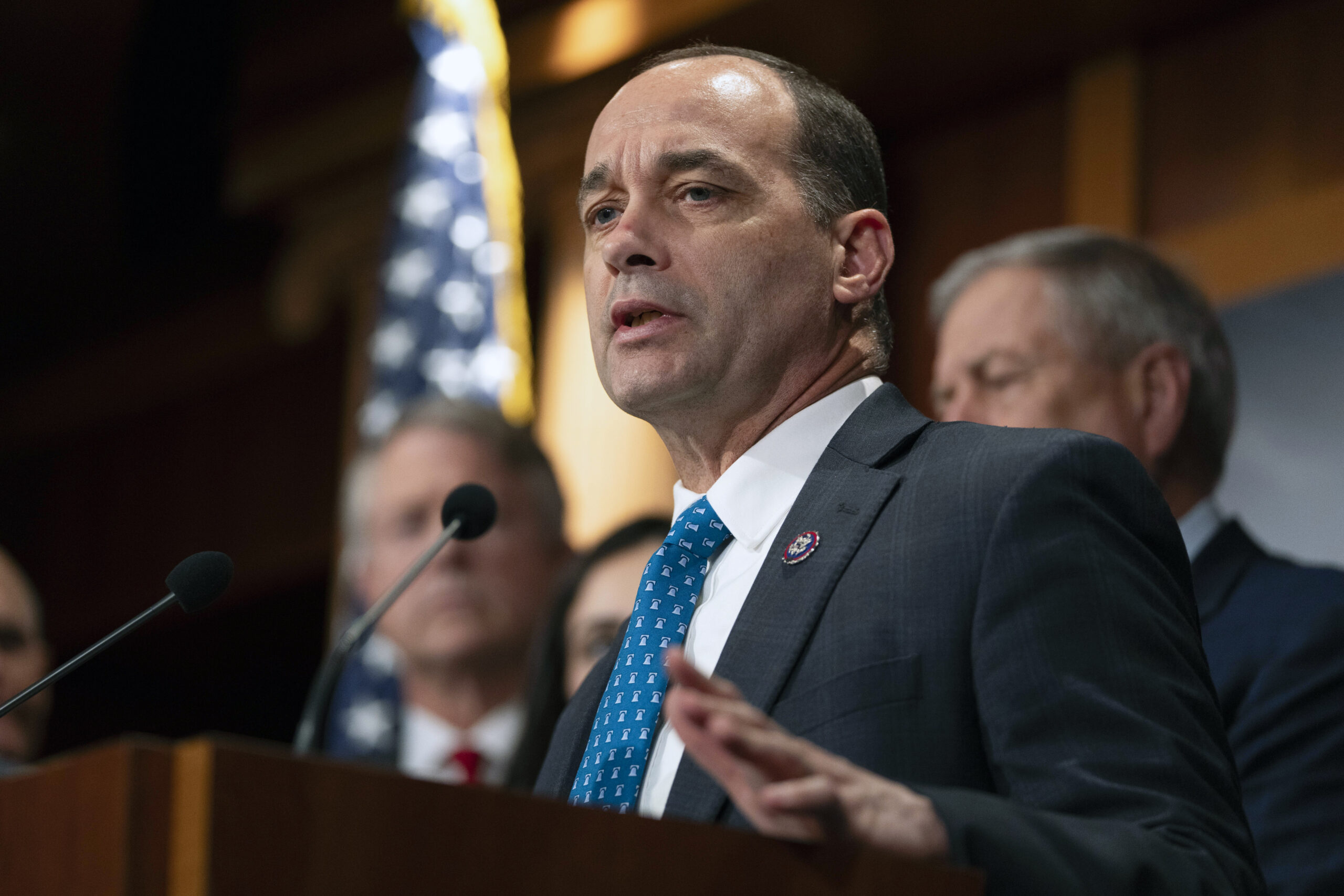 NextImg:House conservatives press Johnson to attach border security to Senate funding bill