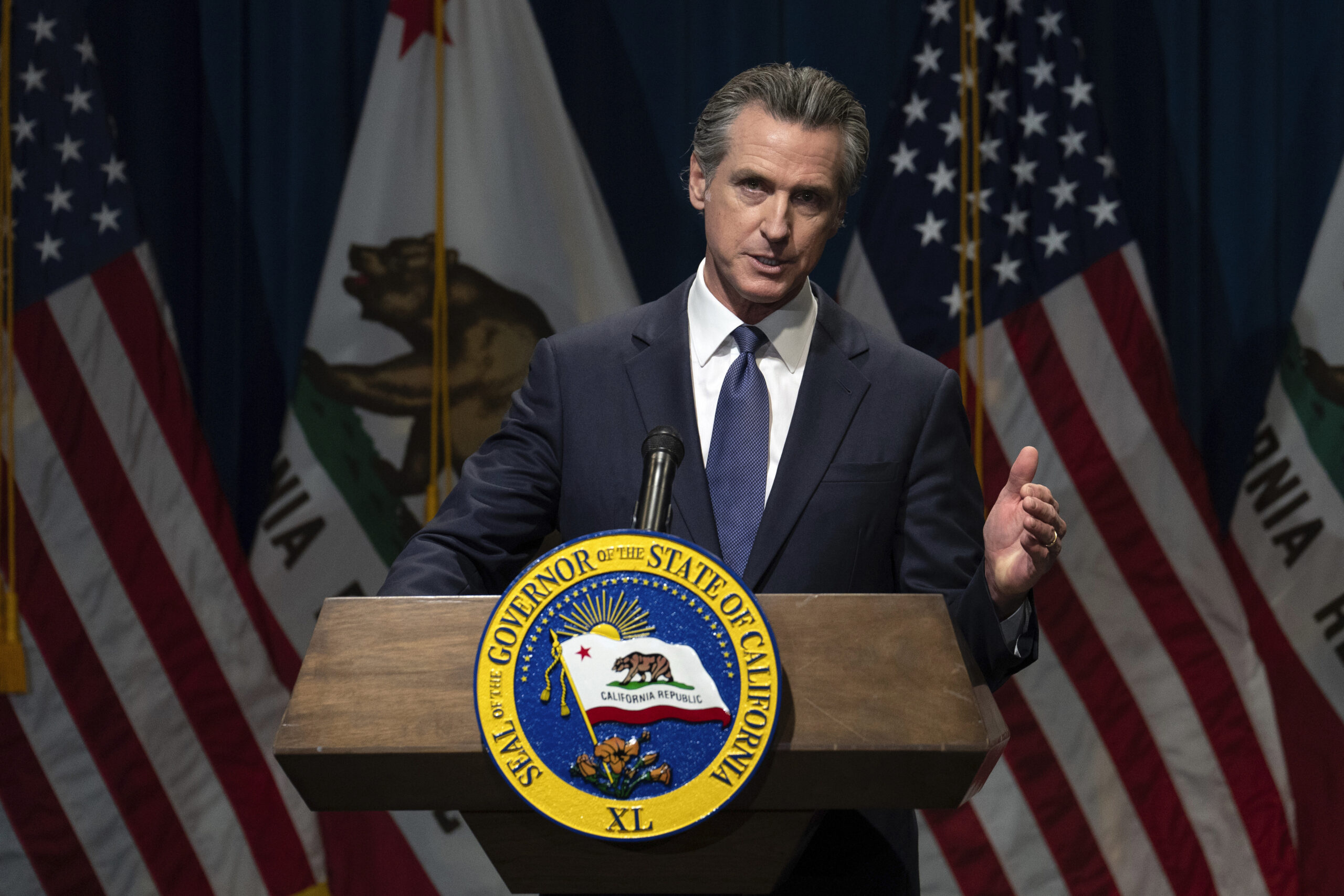 NextImg:Gavin Newsom takes aim at his own party after dodging question on replacing Biden