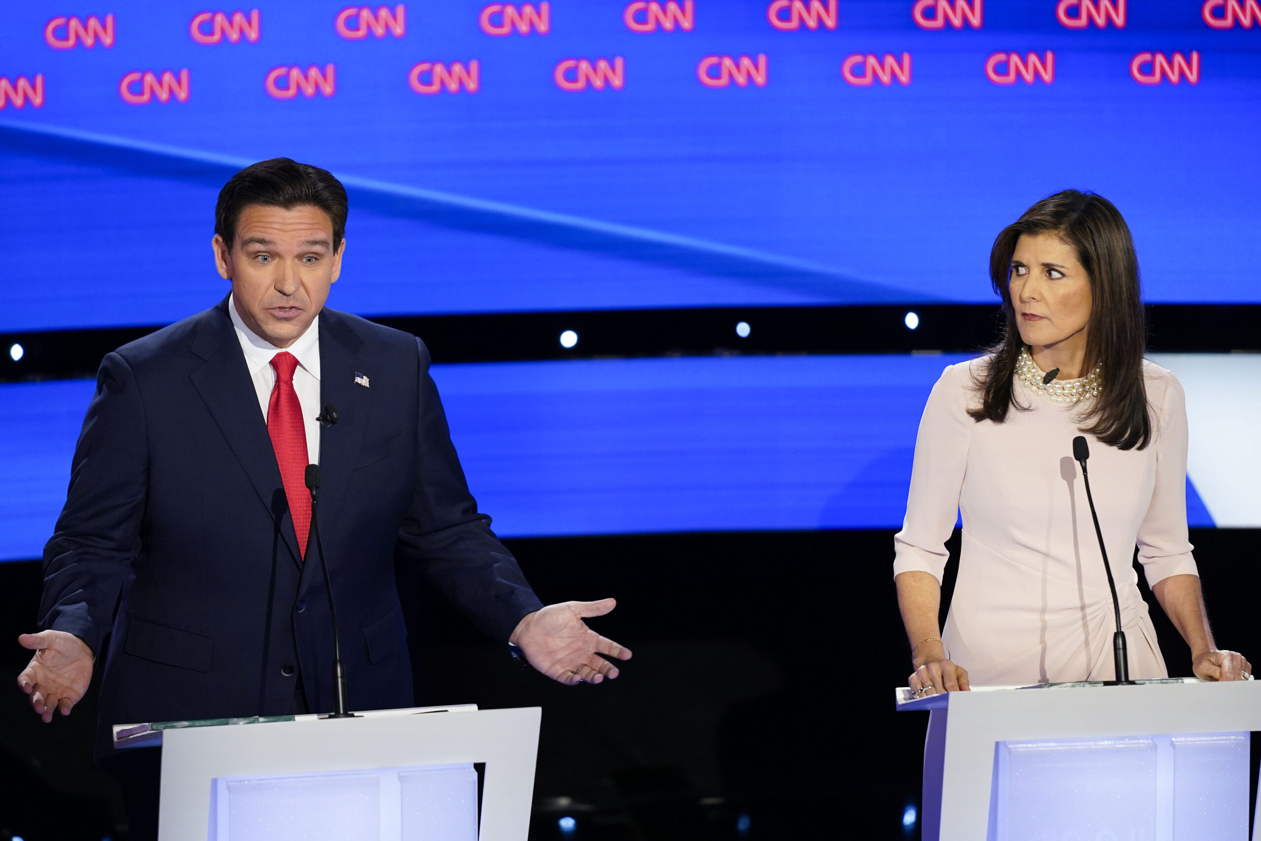 NextImg:Republican debate: Haley plugs 'DeSantis Lies' website during Iowa faceoff