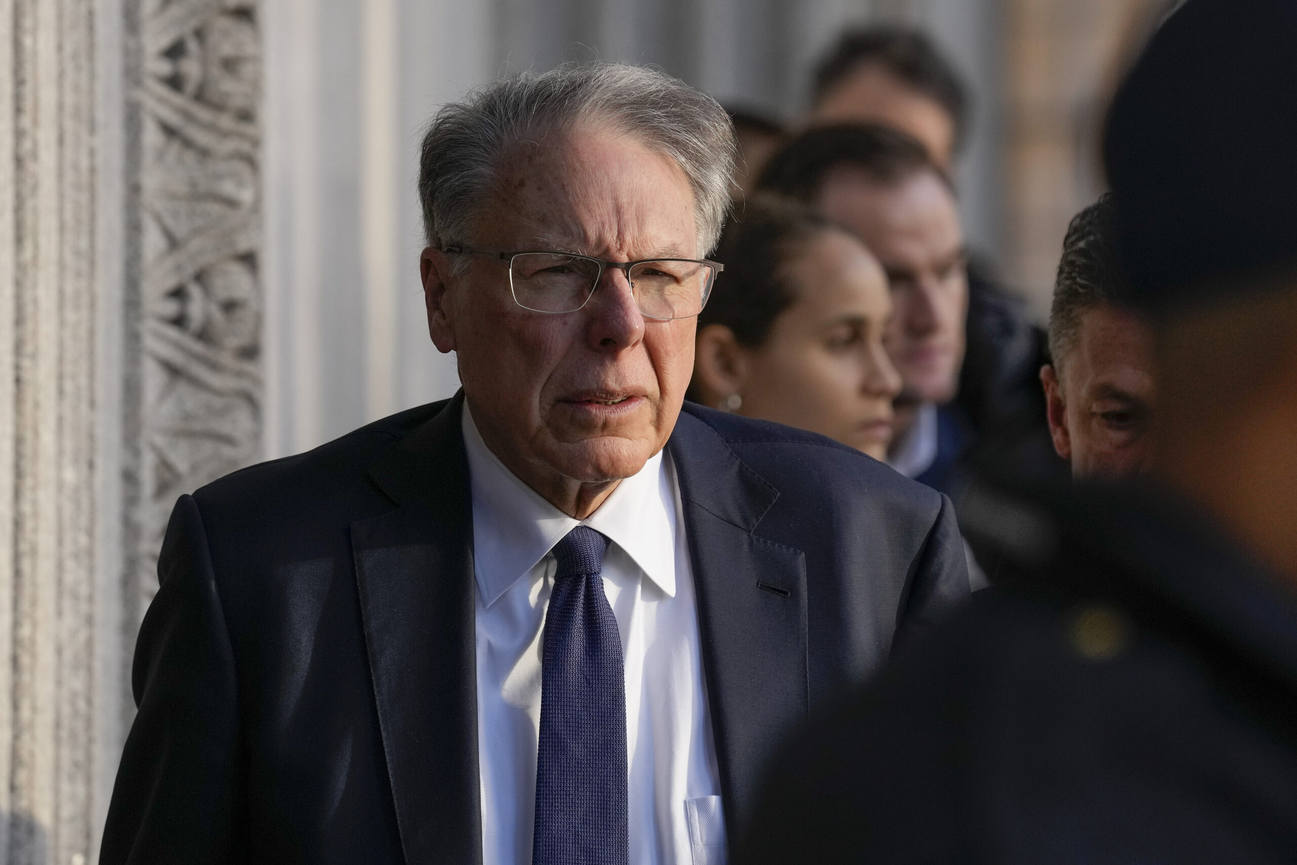 NextImg:Former NRA CEO Wayne LaPierre admits company funds went toward chartered flights and gifts