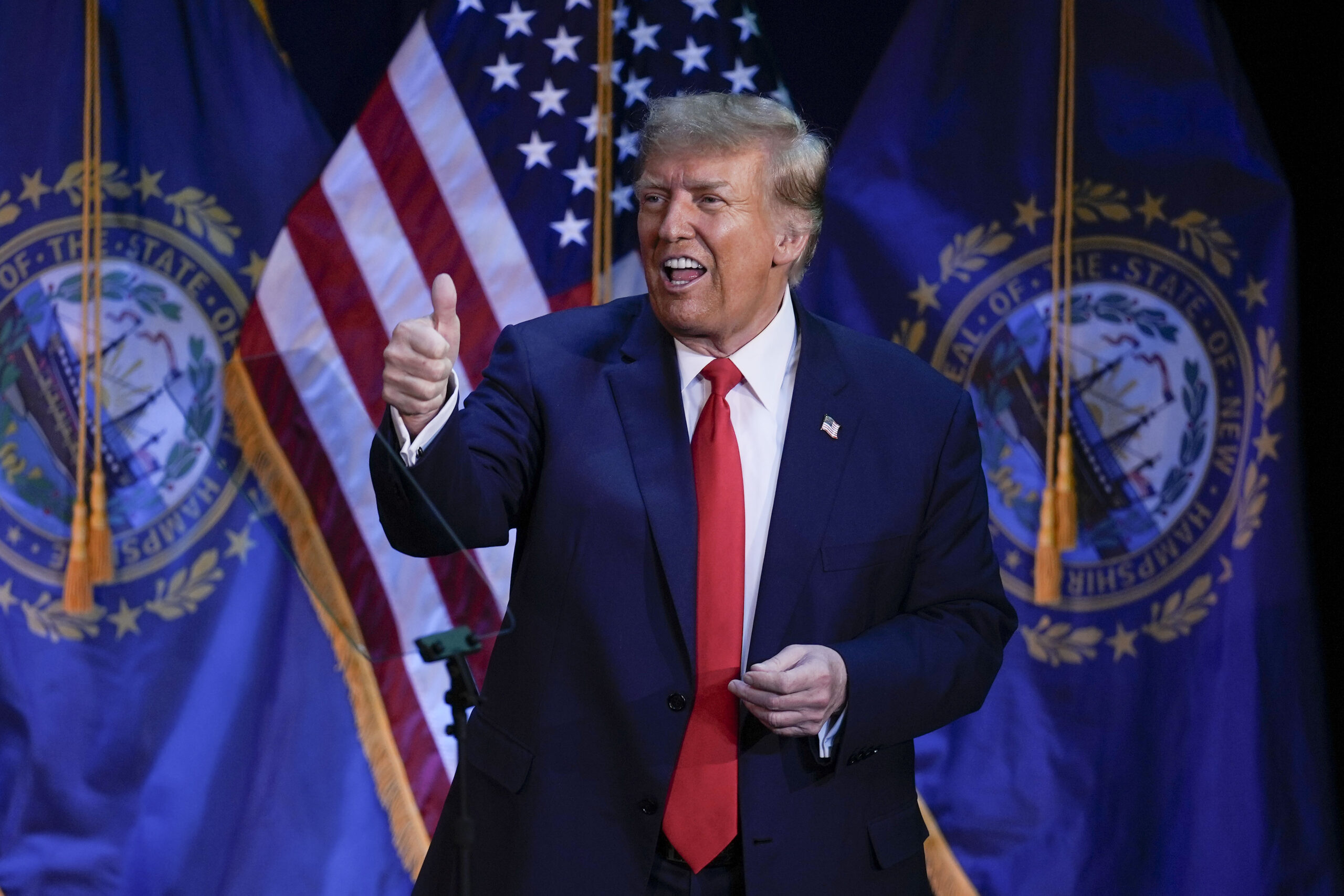 NextImg:WATCH LIVE: Trump speaks at New Hampshire rally one day before primary