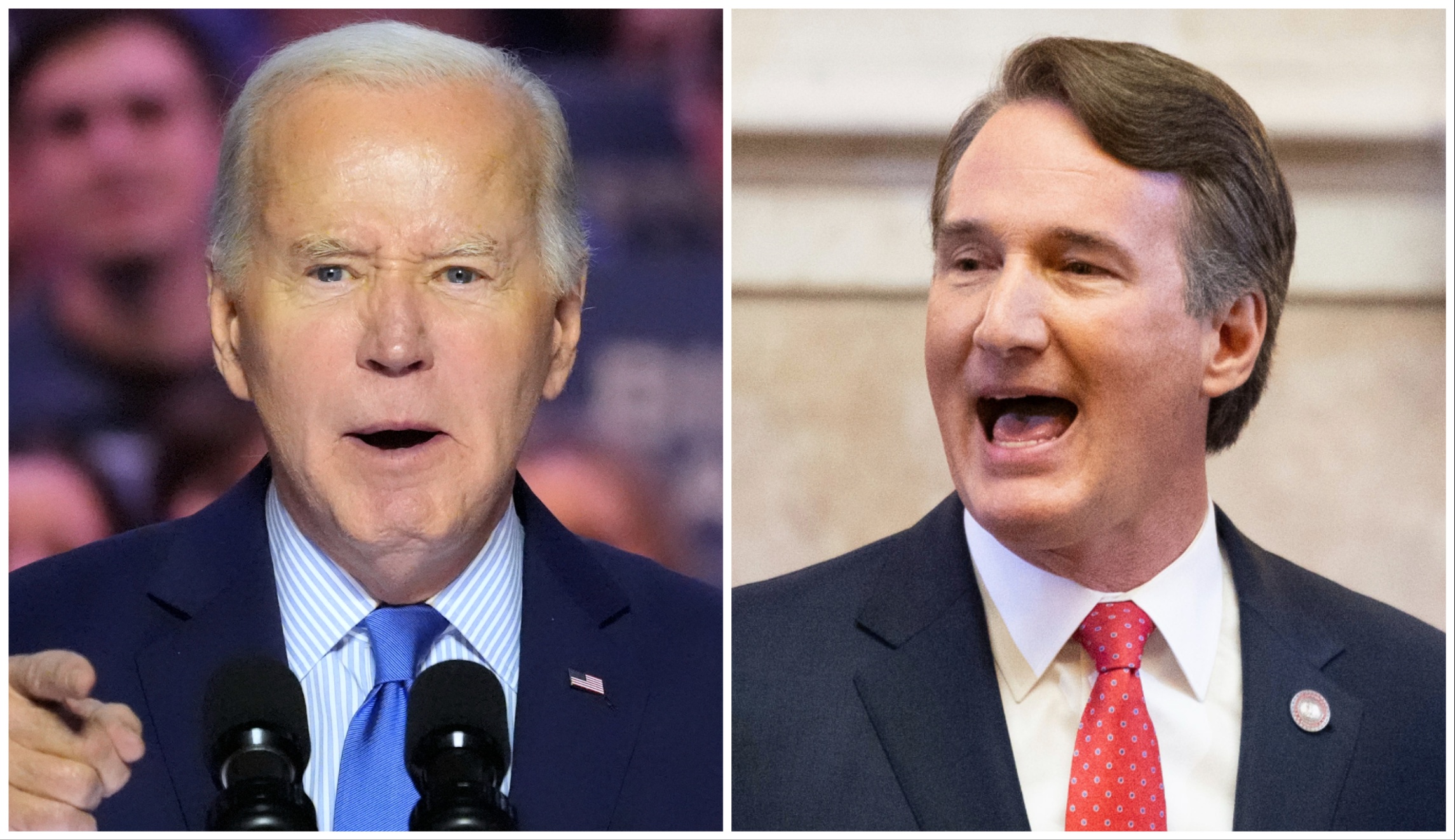 NextImg:Biden trolled by Glenn Youngkin after cracking election denial joke