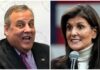Chris Christie needs to drop out now Former New Jersey Gov. Chris Christie and former South Carolina Gov. Nikki Haley. Both are 2024 Republican presidential candidates.