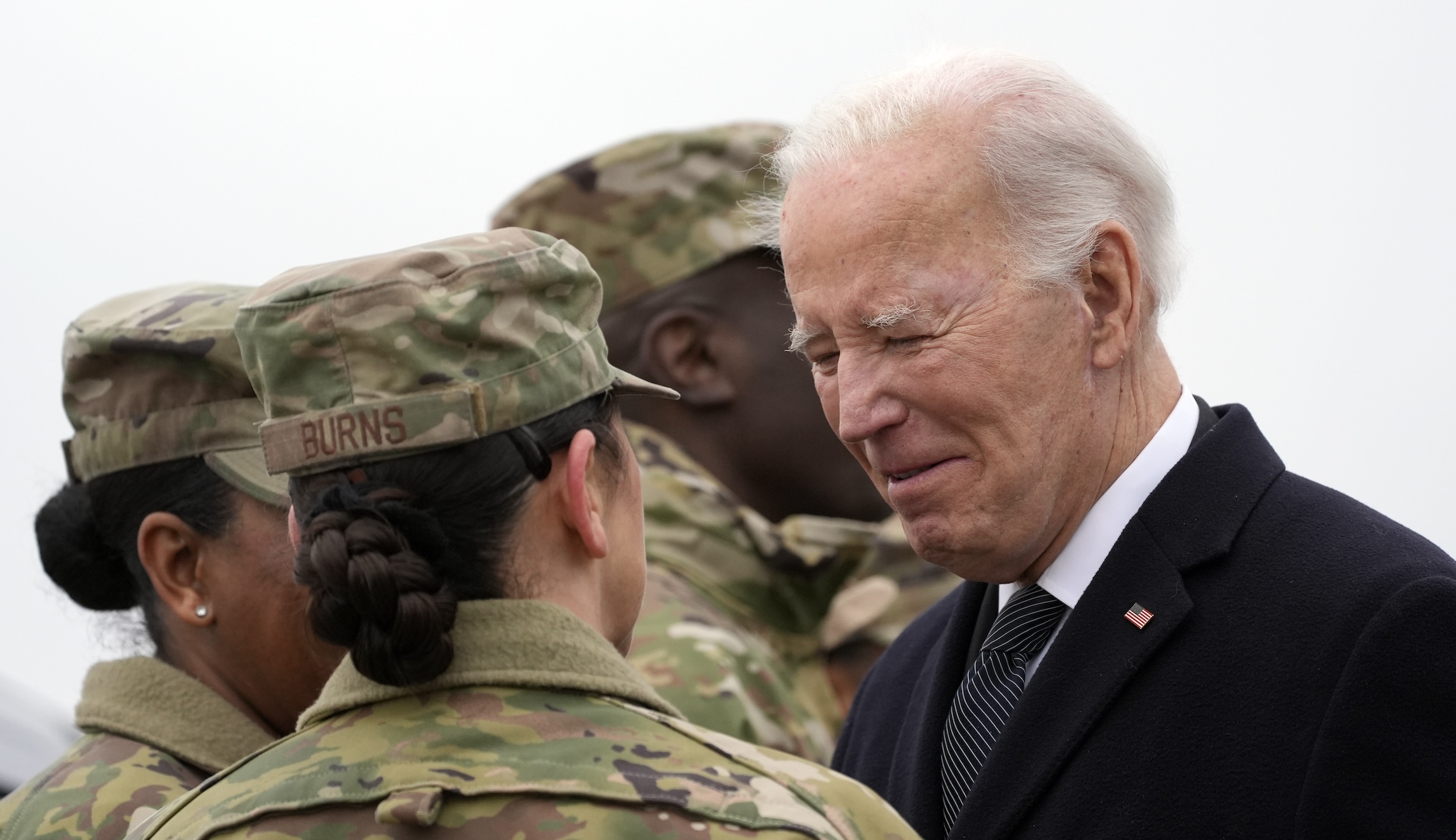 Biden Attends Solemn Ceremony For Soldiers Killed In Jordan Drone ...