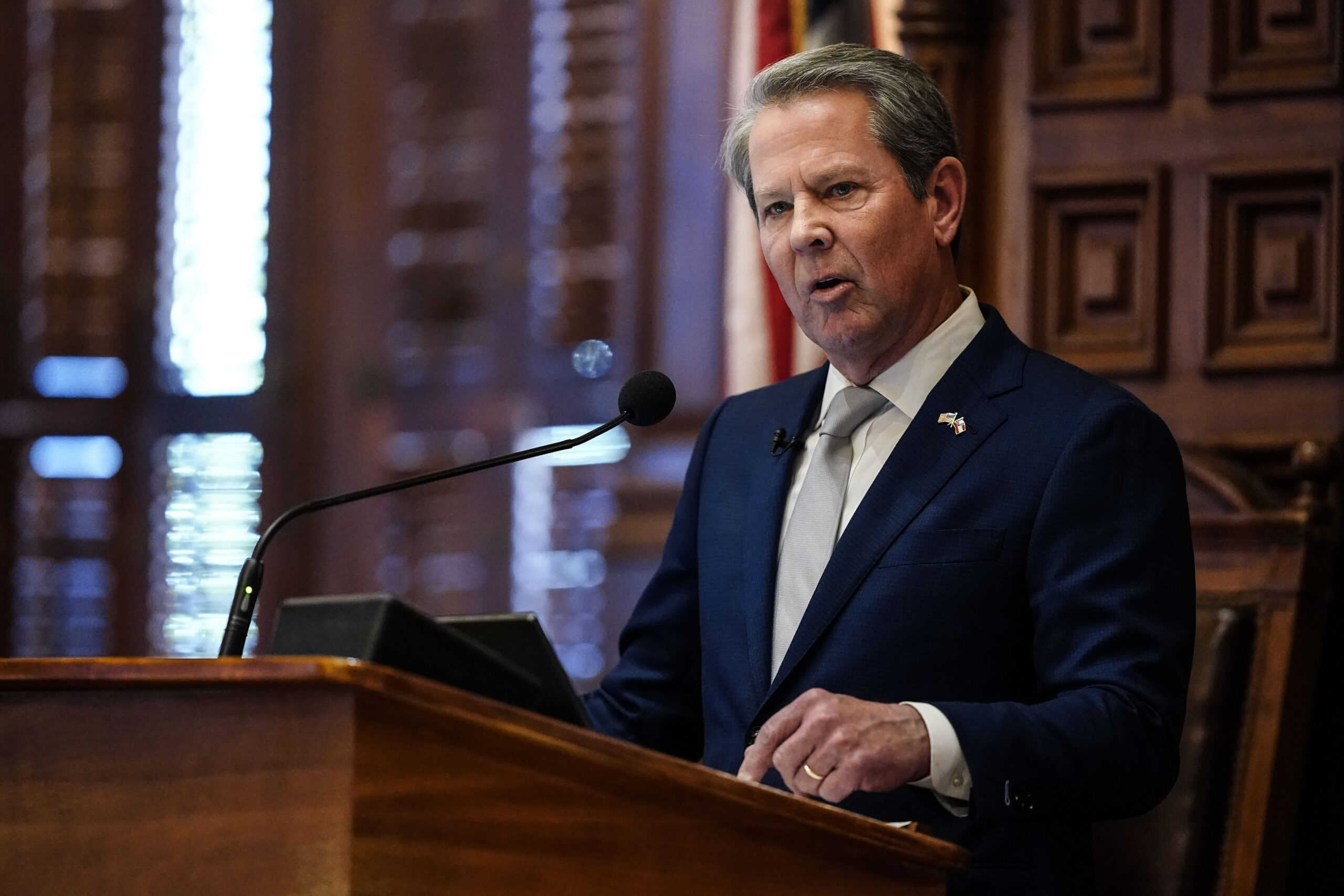 NextImg:Brian Kemp chides Trump and Biden ahead of 2024 election: ‘Not a race to the bottom’