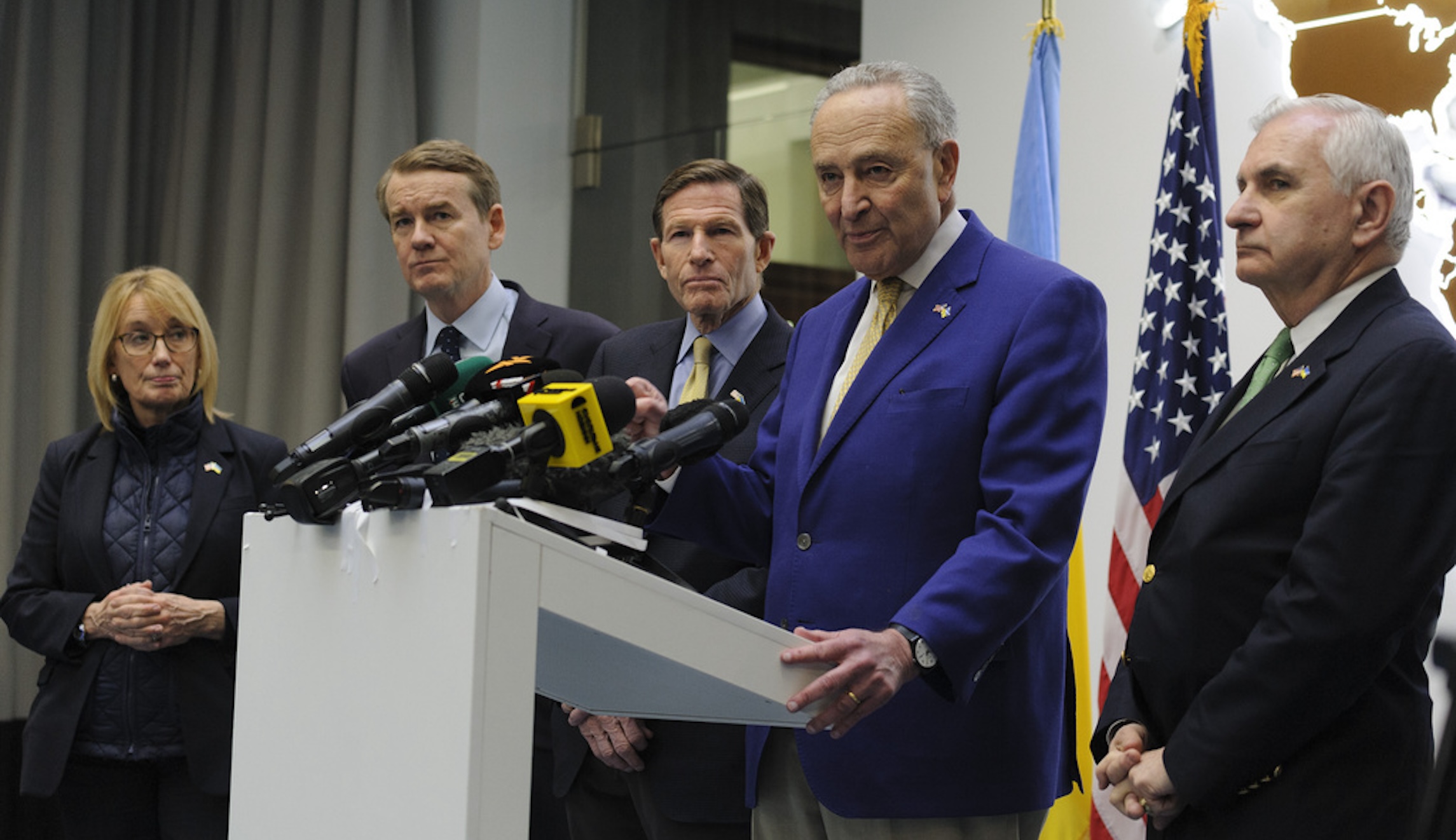 NextImg:Schumer visits Zelensky in Ukraine as military aid stalls in Congress - Washington Examiner