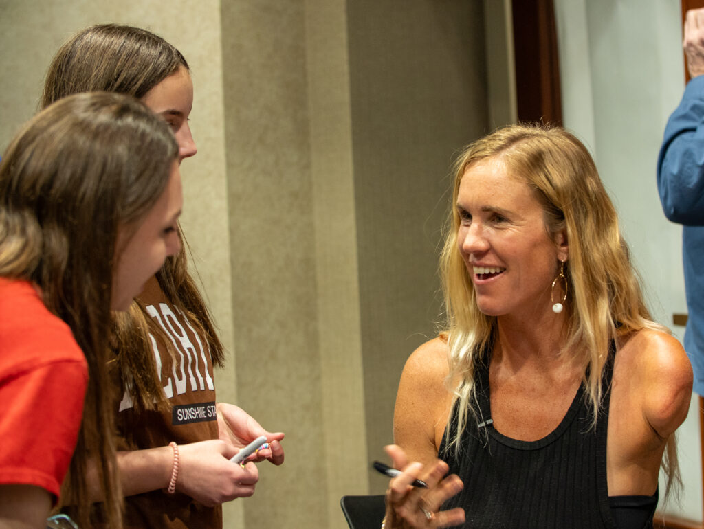 Transgender activists visit Riley Gaines and Bethany Hamilton’s library event