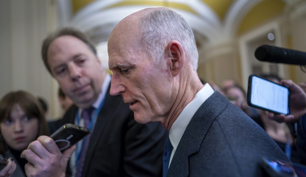 Rick Scott declines to reveal intentions for McConnell leadership role bid