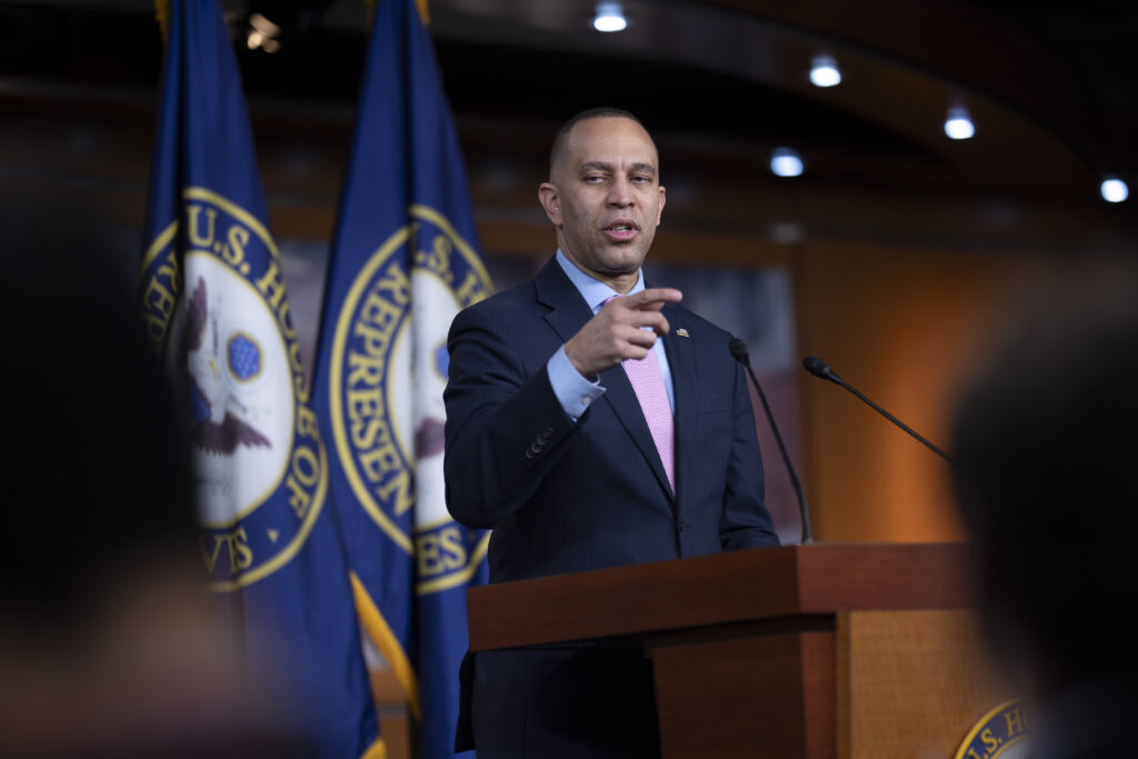 Hakeem Jeffries suggests safeguarding Speaker Johnson if he opposes ‘pro-Putin’ GOP group blocking foreign aid bill