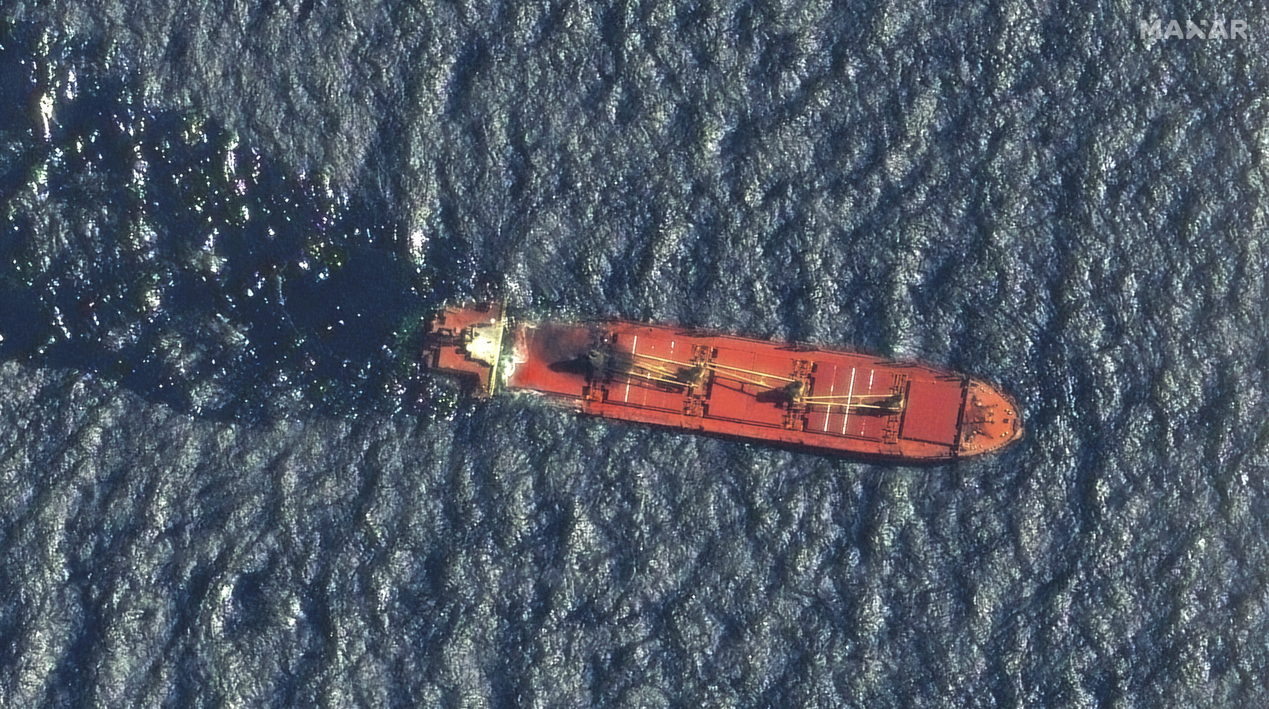 Ship hit by Yemen’s Houthi rebels sinks in Red Sea, first vessel lost in conflict