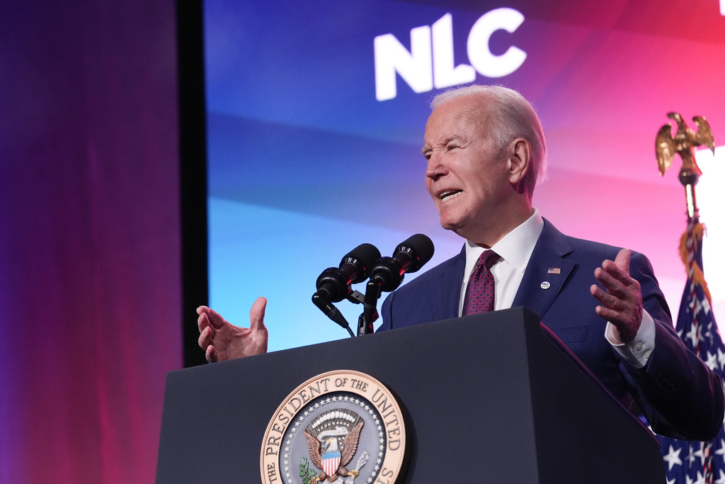 NextImg:Biden pokes fun at own age while speaking to National League of Cities - Washington Examiner