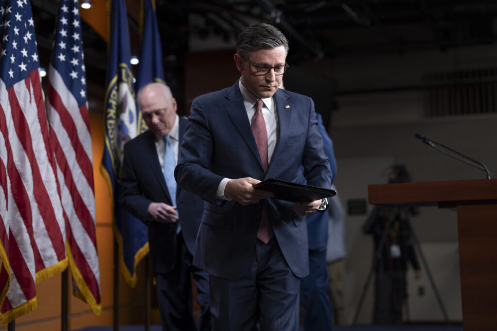 What are the positions of the eight GOP rebels and Democrats who removed McCarthy in relation to Johnson