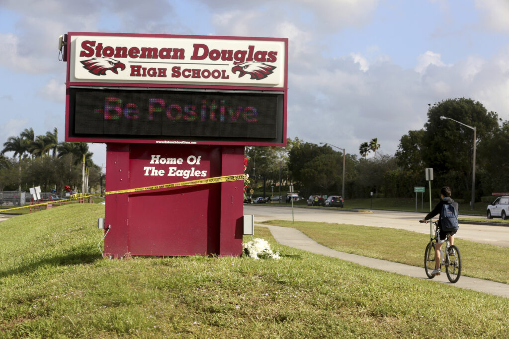 Harris unveils updated gun safety measures during visit to Parkland shooting site