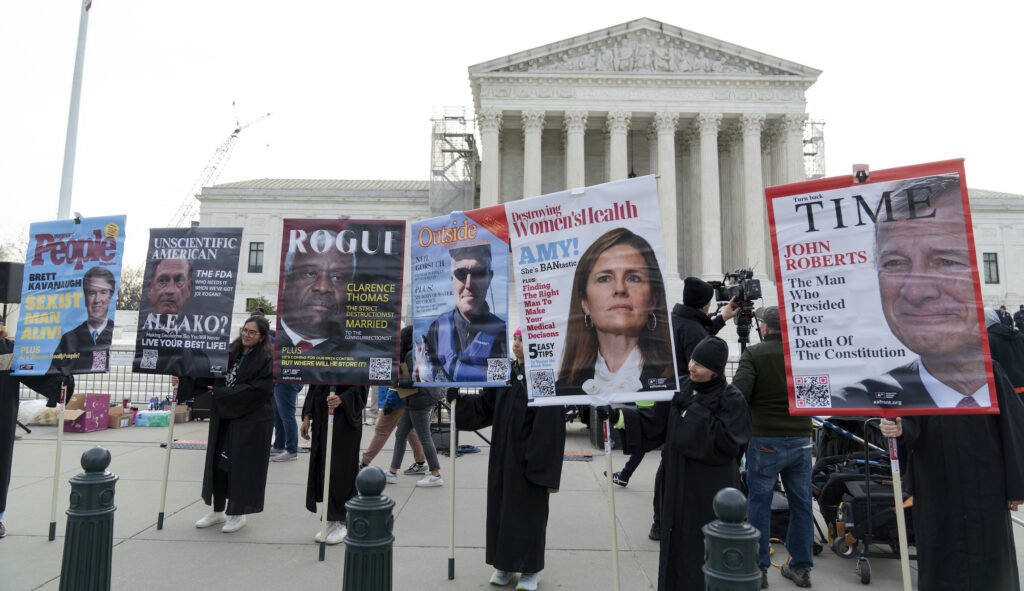 Protesters arrested outside Supreme Court as justices weigh future of abortion pill
