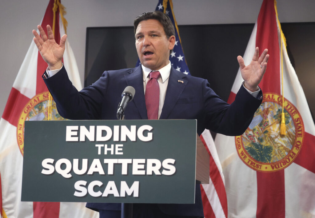 DeSantis emphasizes the importance of property rights in Florida’s battle against squatters