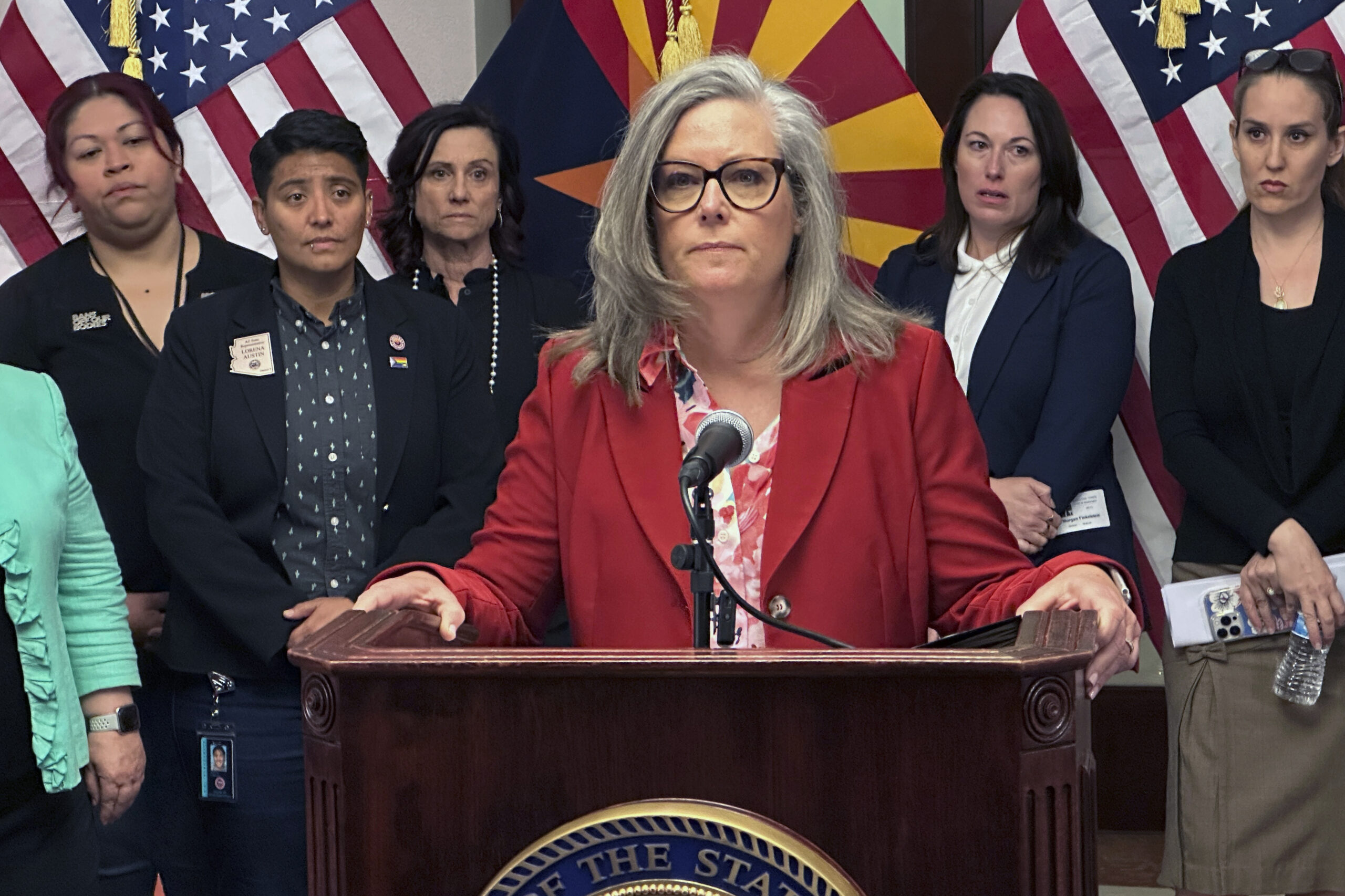 NextImg:Arizona Gov. Katie Hobbs condemns Republicans by tracing state’s abortion law to Dobbs decision - Washington Examiner