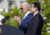 Biden touts military alliance while welcoming Japanese Prime Minister to White House