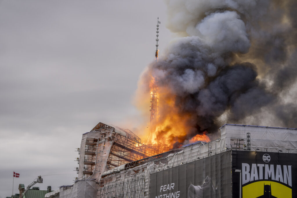 Copenhagen Stock Exchange fire: Iconic building largely destroyed
