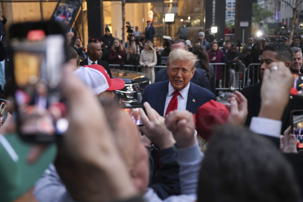 Trump jumps on free media outside New York court to blast judge — and Biden